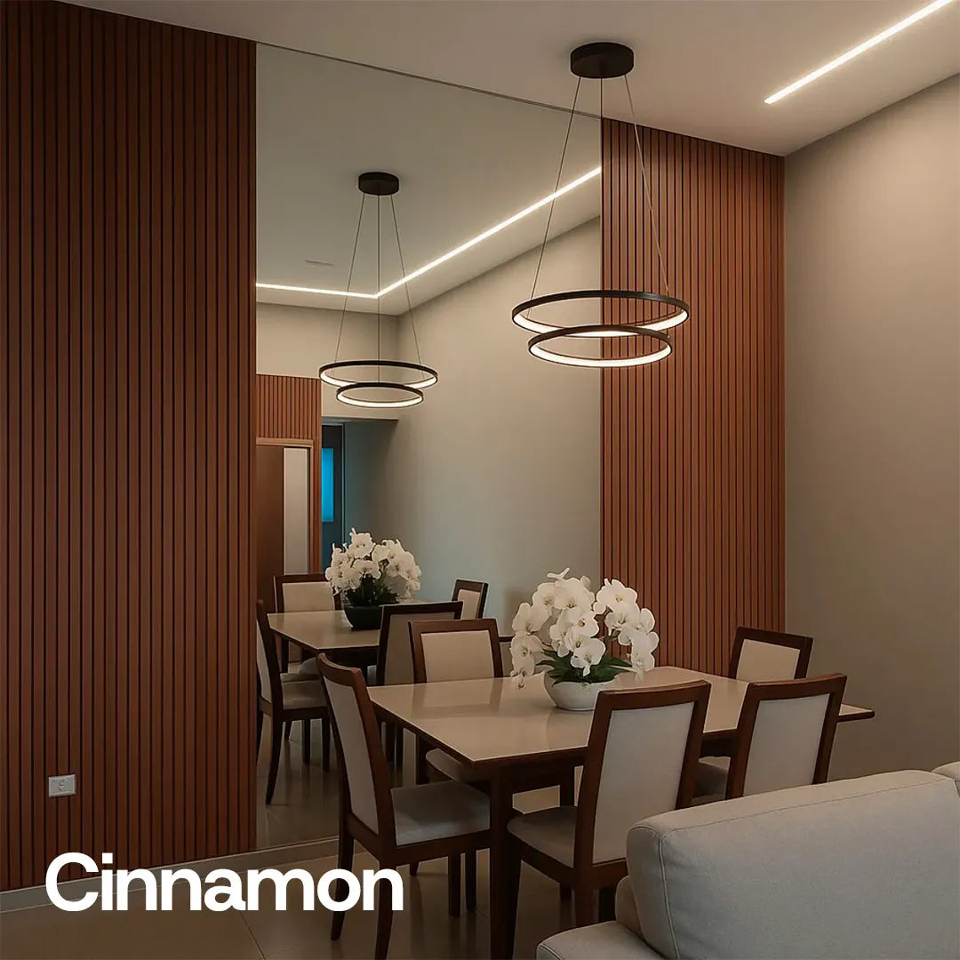 Peel & Stick Slatted Wall Panels - DIY Laminate Wood Look Decor