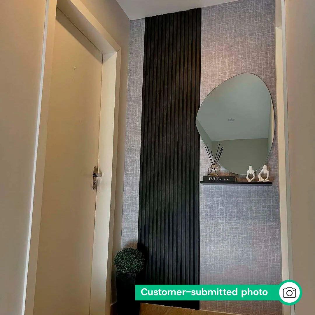Peel & Stick Slatted Wall Panels - DIY Laminate Wood Look Decor
