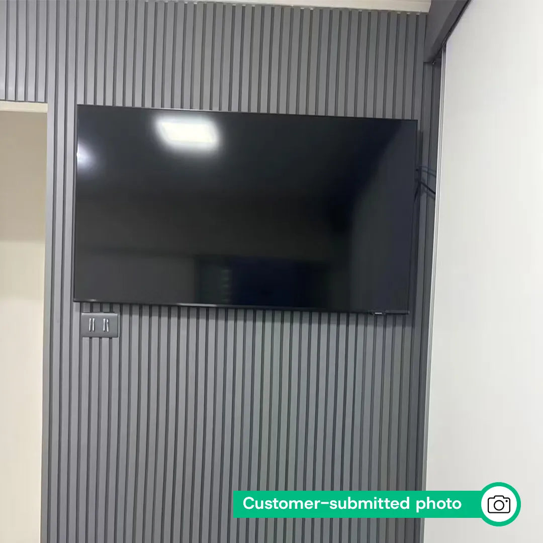 Peel & Stick Slatted Wall Panels - DIY Laminate Wood Look Decor