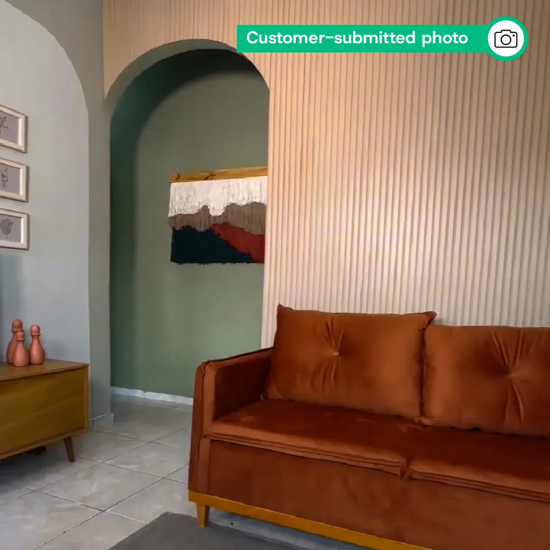 Peel & Stick Slatted Wall Panels - DIY Laminate Wood Look Decor