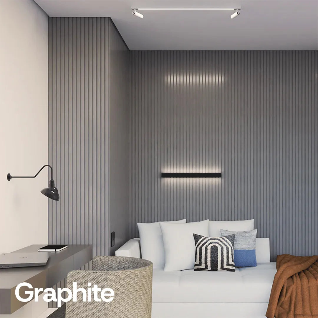 Peel & Stick Slatted Wall Panels - DIY Laminate Wood Look Decor