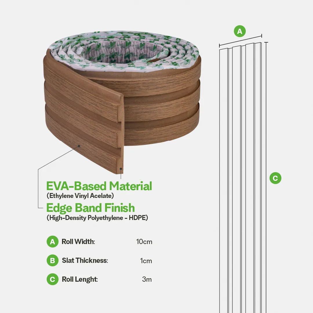 Peel & Stick Slatted Wall Panels - DIY Laminate Wood Look Decor